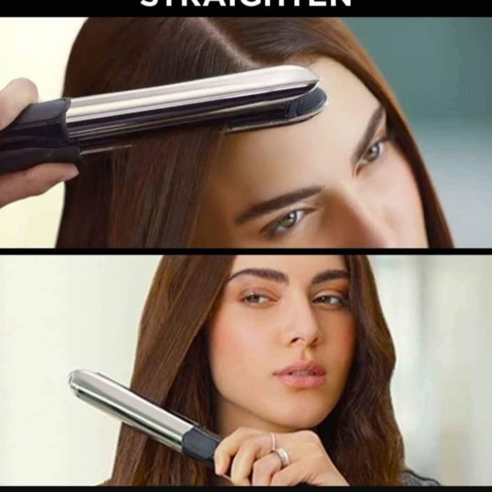 Sleek Silver Hair Straightener